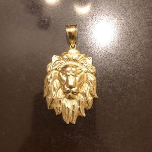 10kt Real Gold Lion Pendant.